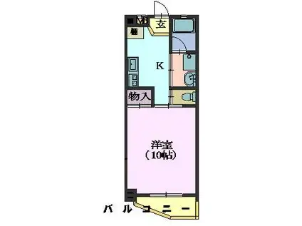 野村ビル(1K/3階)の間取り写真