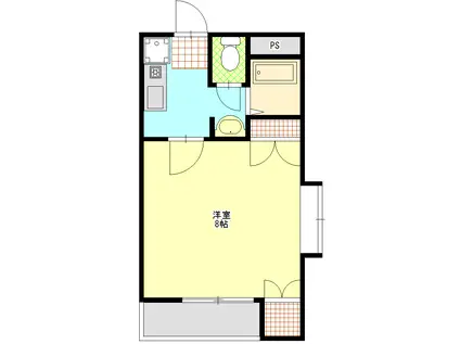 サンビレッジ青江(1K/4階)の間取り写真