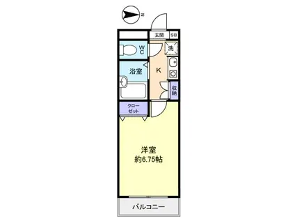 前原東1丁目アパート(1K/1階)の間取り写真