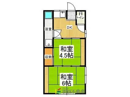 赤坂アパート(2DK/2階)の間取り写真