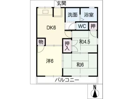ロイヤルグリーンIII(3DK/2階)の間取り写真