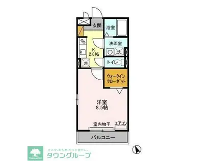 コンフォールK(1K/3階)の間取り写真