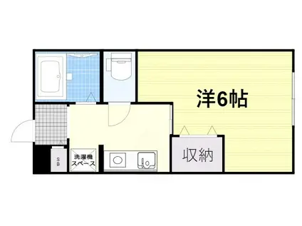 山陽電鉄本線 手柄駅 徒歩21分 3階建 築9年(1K/2階)の間取り写真