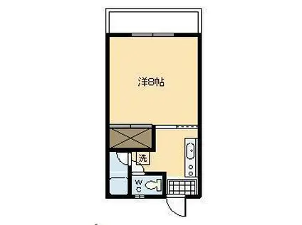 コーポラス山口(1K/2階)の間取り写真