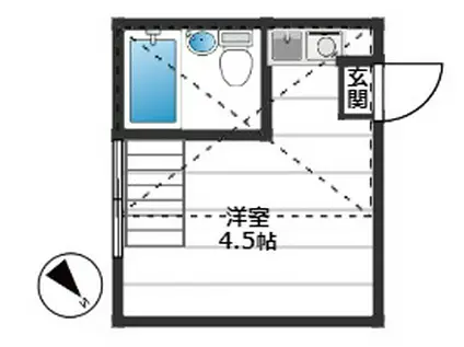 ペアパレス志村(ワンルーム/2階)の間取り写真