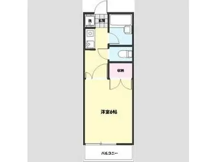 ヴォン・ビューラ(1K/1階)の間取り写真