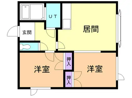 マリオーネ(2LDK/1階)の間取り写真