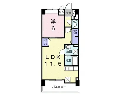 コンフォート フィールド(1LDK/3階)の間取り写真