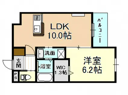 フレシール(1LDK/4階)の間取り写真
