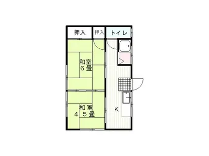 高橋アパート(2K/1階)の間取り写真
