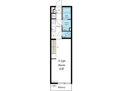 リブリ・AVENE(1K/2階)の間取り写真