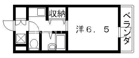 カサデルチルコ(1K/4階)の間取り写真