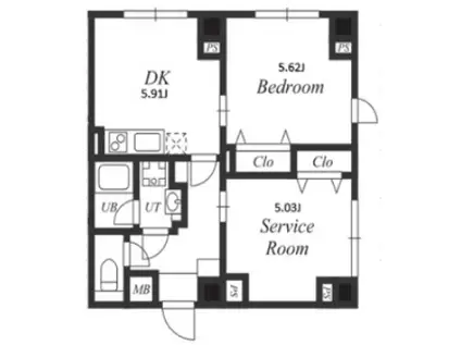 プラチナフォルム駒込(1SDK/3階)の間取り写真