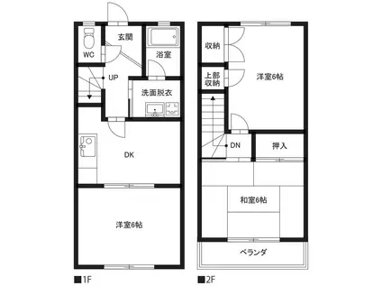 リバータウン明神(3DK/1階)の間取り写真
