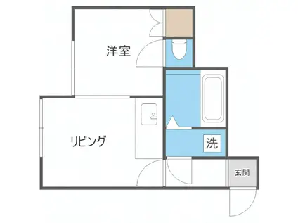 メゾン・ルピナス(1DK/2階)の間取り写真