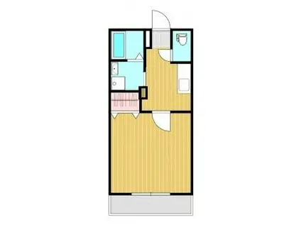 グランツ(1K/1階)の間取り写真