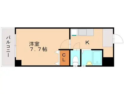 MSC大橋(1K/3階)の間取り写真