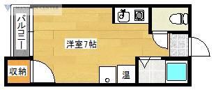 メゾンメール(ワンルーム/1階)の間取り写真