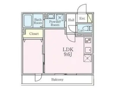フォーチュンVIII(1LDK/2階)の間取り写真