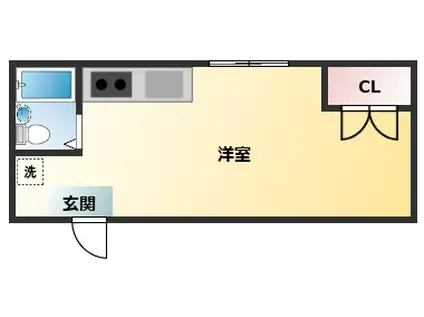 平野本町センタービル(ワンルーム/4階)の間取り写真