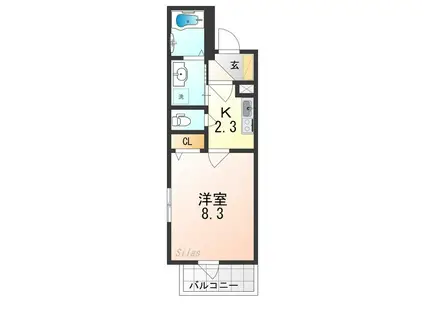 F NORMALIS SEAM(1K/3階)の間取り写真