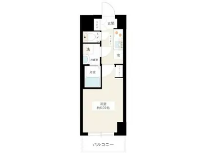 MAXIV八王子DUE(1K/4階)の間取り写真