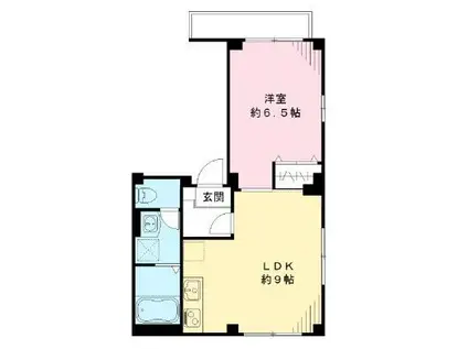 シェーンヴァルト(1LDK/3階)の間取り写真