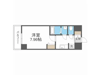 ラヴィータ難波元町(1K/14階)の間取り写真