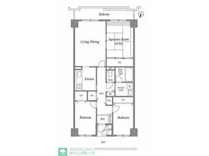 カッシア習志野(3LDK/5階)の間取り写真