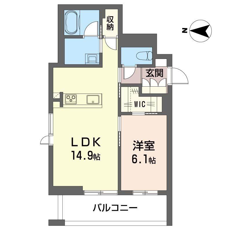 センターレジデンス グランデ(1LDK/2階)の間取り写真