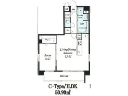 レクエルド 塚本(1LDK/1階)の間取り写真