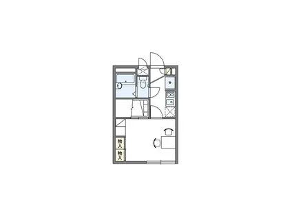 レオパレスMONSTERA(1K/1階)の間取り写真