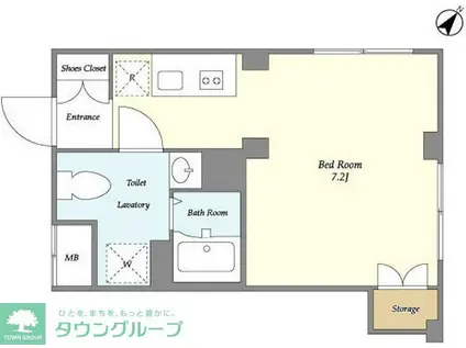 ジニア不動前(ワンルーム/6階)の間取り写真