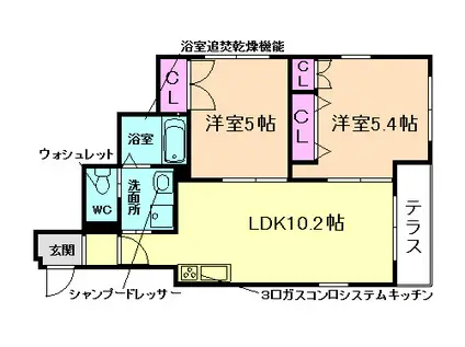 へーベルメゾン御幣島(1SLDK/1階)の間取り写真