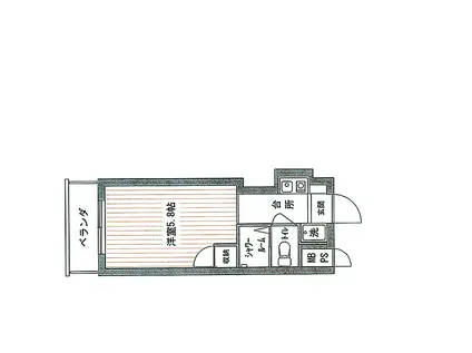 ウインベルソロ蒲田(ワンルーム/1階)の間取り写真