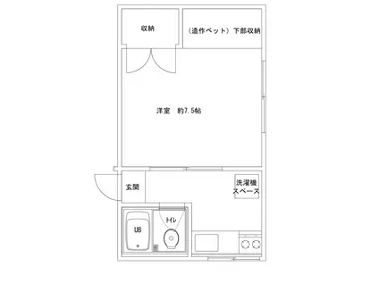 コーポ夏井坂(1K/2階)の間取り写真