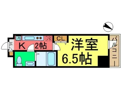 LA DOUCEUR新小岩(1K/4階)の間取り写真