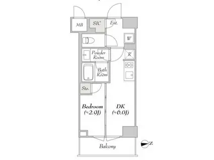 ミリアレジデンス両国(1DK/9階)の間取り写真