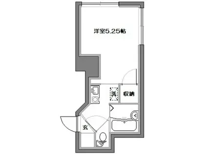 ミツヤハイム(1K/1階)の間取り写真