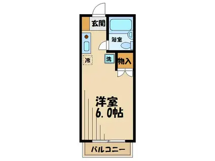 グリーンハイツ(1K/1階)の間取り写真