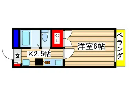 ヨウコースクウェア和光(1K/3階)の間取り写真