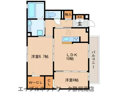 コンフォートA(2LDK/1階)の間取り写真