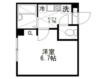 グローブ練馬桜台(1K/2階)の間取り写真