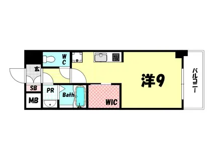 ファーストフィオーレ神戸元町DIMORA(1K/5階)の間取り写真