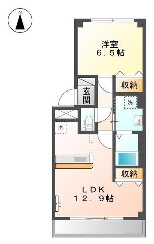 ESPOIR15(1LDK/2階)の間取り写真