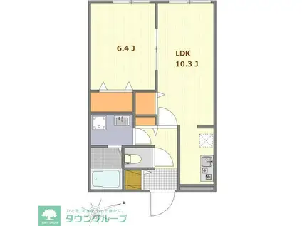 マーレ 明大前(1LDK/3階)の間取り写真