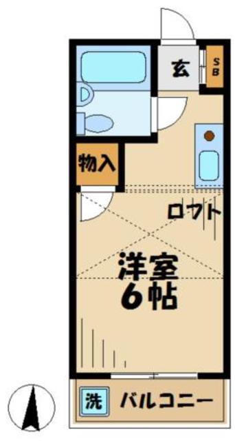 さんらいふコート(ワンルーム/2階)の間取り写真