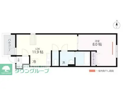 クワイエットクラブハウストゥギャザー瀬谷(1LDK/1階)の間取り写真