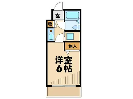 TS GARDEN AOBADAI(1K/1階)の間取り写真