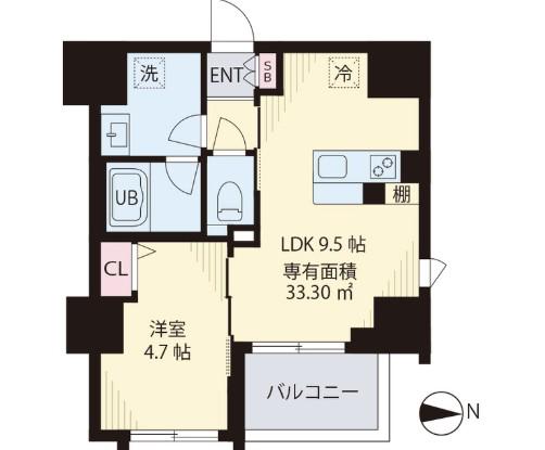 VEREDA NAKANO(1LDK/6階)の間取り写真